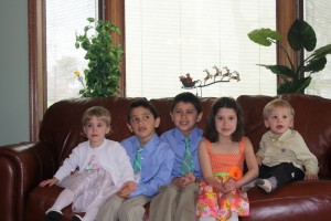 Cousins in Easter their bests